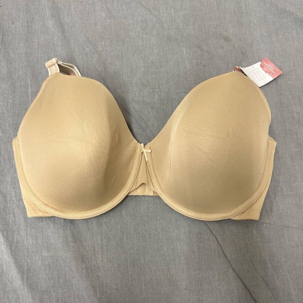 NWT Cacique Nude Lightly Lined T-shirt Full Coverage Bra 38F FS Benefits Charity